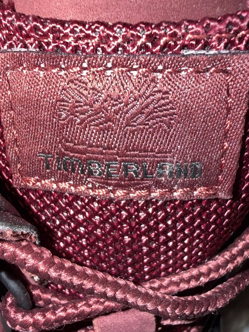 Timberland Kids Burgundy and Black Lace-Up Hiking Boots